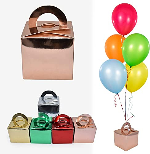 Godfather 20pcs Cupcake Boxes, Godfather Cardboard Packaging Box Individual Bakery Boxes Carrier with Handle for Wedding Birthday Party Favors Baby Showers Kids Cookies (Rose Gold Metallic)