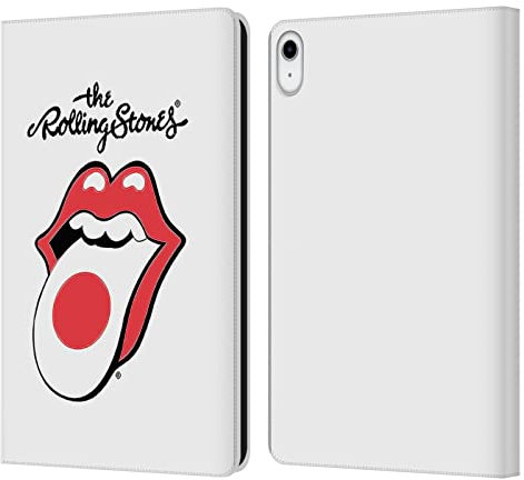 Head Case Designs Offizielle The Rolling Stones Japan Internationale Lecken 1 Leder-Wallet-Hülle Kompatibel mit Apple iPad 10.9 2022/2025