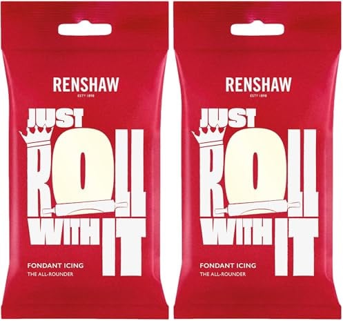 Renshaw Just Roll With It Fondant Icing - Ivory, 1 kg (Pack of 2)