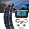 Panneau Solaire Monocristallin (18v 200w/400w), ContrôLeur 40a/Kit De SystèMe Solaire Flexible, Panneau Solaire Semi-Flexible (30 °), Pour Camping-Cars, Bateaux, Caravanes,400W