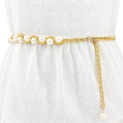 FAIRYGATE Damen Kettengürtel Gold Ketten Einstellbar Taillenkette Dünne Taille Gürtel Rockgürtel, DA6419