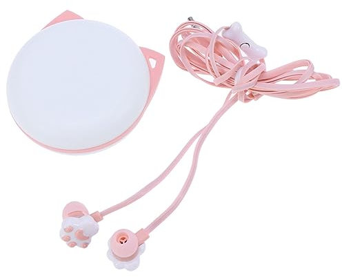 Hemobllo 3.5mm Cuffie in Ear: Cavo Piatto Antigroviglio - Auricolari Stereo in-Ear Con Custodia per Regalo per Ragazze