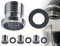 ZoeTekway Adaptador de grifo de 3 piezas para filtro de agua, rosca macho M18 a M22, adaptador de rosca de latón con junta de goma