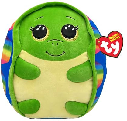 TY Shruggie Schildkröte Squish a Boo 10 Zoll - Squishy Beanies für Kinder, weiche Babyspielzeuge aus Plüsch - Sammlerfreundliche kuschelige Teddybären