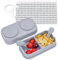 Funvalley Surperfect 5PCS Travel Suction Plate Set - Non-Slip Silicone Divided Plates for Baby Feeding With Travel Bag, Toddler Essential (Grey)