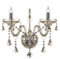 Ridgeyard 2 Bras pplique Murale Bougeoir K9 Applique Cristal Baroque Pampilles Cognac Couleur E14 pour Salon Chambre Entrée de Couloir