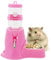 Hamster Water Bottle with Stand, Aleker 80ml Guinea Pig Water Bottle Non Drip, Automatic Feeder Water and Food Dispenser for Guinea Pig, Rat, Rabbit, Gerbil, Chinchilla, Small Animals