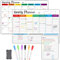 OFFCUP Magnetischer Wochenplaner, A3 Monatsplaner Magnetisch Whiteboard, 3 Stk Familienplaner Abwischbar Aufgabenplaner für Haushaltsplan, Einkaufsliste und Putzplan mit 6 Markern und 1 Radierer