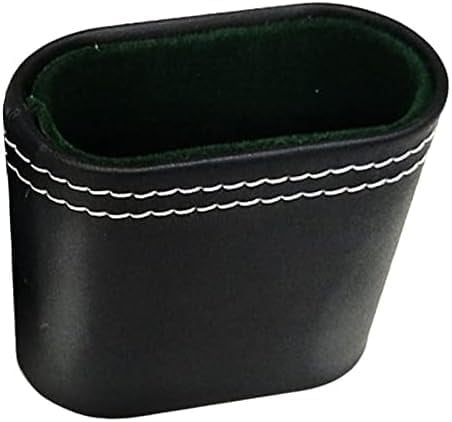 1 x Leder-Würfelbecher aus PU-Leder, Würfel-Shaker, ohne Würfel, leises Schütteln, tragbarer Würfelbecher für Backgammon-Bar, Party, KTV, Poker, Lügner, Partyspiele, schwarz