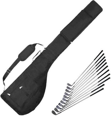 Sac de golf pratique - Sac de golf compact et pliable - Sac d'entraînement de golf portable - Léger - Gain de place - Sac de golf à bandoulière pour la pratique