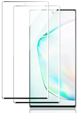 [2 Stück] Schutzfolie für Samsung Galaxy note 10 Plus, Panzer Schutz Glas, 3D Vollständige Displayschutz Blasenfreie Folie,Fingerabdruck Displayschutzfolie, Sensitive Touch, HD