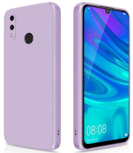 GiiYoon Cover per Huawei P Smart 2019 / Honor 10 Lite Custodia in Silicone, Custodia Antiurto Case Sottile in Silicone TPU con Strato Interno in Fibra e Protezione della Fotocamera, Viola