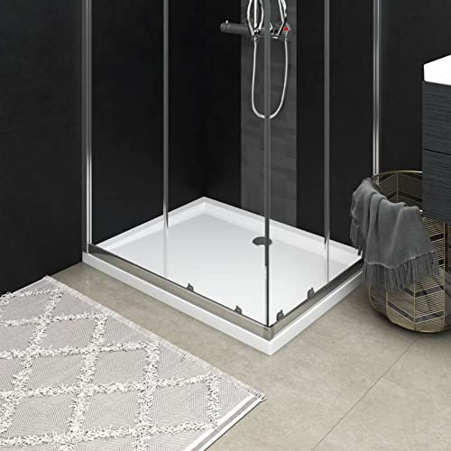 Sufrk Receveur de douche rectangulaire ABS 70 x 90 cm Paroi de douche avant