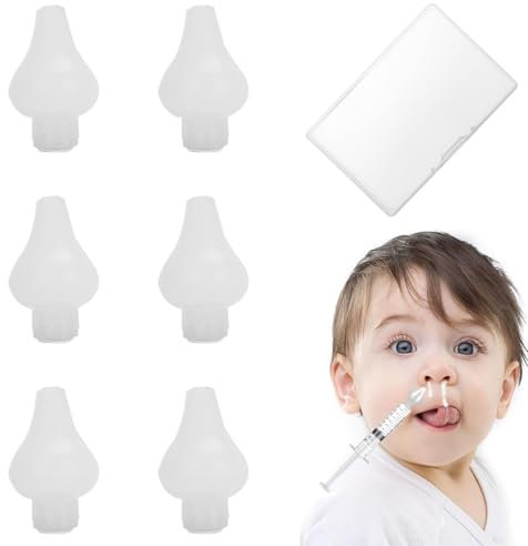 LYQNIHOB 6 pcs Ugelli, Olive Nasali Per Lavaggi Neonato, Nasali in Silicone per Lavaggi Neonato, Morbido Beccuccio Lavaggio Nasale Bambini, Beccuccio Lavaggio Nasale Bambini, Oliva Riutilizzabile