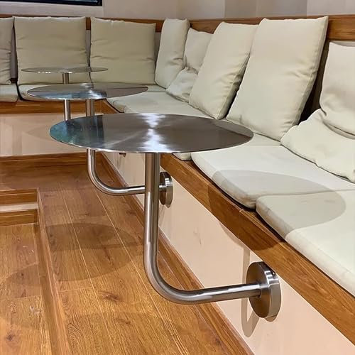 TWHZSAI Kleiner Beistelltisch, Konferenztisch, runder Couchtisch, Wohnzimmermöbel, moderner Stehtisch, Akzent-Beistelltisch aus Edelstahl, Esstisch, niedriger Bistrotisch (Größe: 40 x 40 x 45 cm)