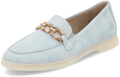 Remonte Damen Slipper D2F00, Frauen Slip On,lose Einlage,Businessschuhe,Anzugschuhe,Office,büro,Freizeit,Mokassins,Halbschuhe,Slip-ons,blau (12),41 EU