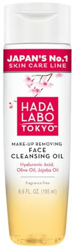 Hada Labo Tokyo White Gesichtsreinigungsöl mit Hyaluronsäure Feuchtigkeitsspendend für empfindliche Haut 400ml