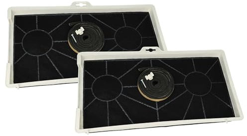 vhbw 2X Aktivkohlefilter Ersatz für Neff Z5155X0 für Dunstabzugshaube + Befestigungsmaterial