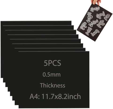 BAOFALI 5 Stück/Set A4-Blätter, 29,7 x 20,8 cm, Gummi, weiche Magnetfolie für Metall-Stanzformen, Aufbewahrung, Orangisieren, Basteln, Werkzeug, Scrapbooking, Kunst und Handwerk, flexible