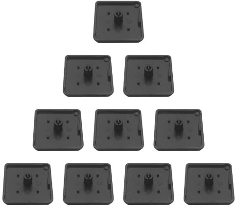 10 Stück Aluprofil Abdeckkappen - Abdeckkappen Aluprofil 40x40mm Schutzkappen, Schwarz Aluprofil Kappe Profil, Kunststoff Endkappe Profilabdeckkappe, Aluprofil Zubehör Vierkantrohr Endkappen