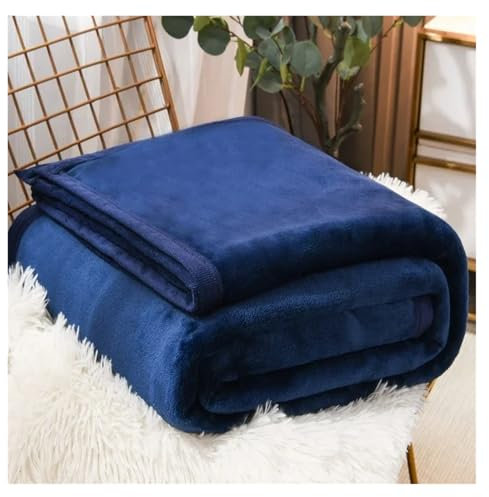 Flanell Decke Flanell-Fleece-Mikrofaser-Überwurfdecke, leichte, superweiche, warme, einfarbige Plüschdecke for Couch, Bett, Sofa, Reisen weich und warm für Sofas und Schlafzimmer(Color-02,1 Blanket 15