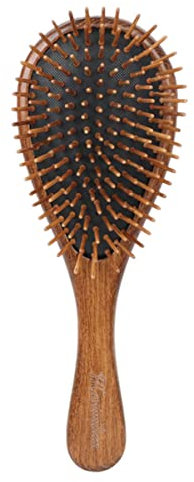 MUSISALY Haarkamm Holz-entwirrungskaemme Paddel Friseurkaemme Mit Massageteil Aus Und Tpr-material Fuer Damen Und Frauen