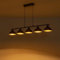 WILON Pendelleuchte Esstisch Schwarz, Pendelleuchte 5 Flammig, Metall Lampenschirm Hängelampe, Wohnzimmerlampe Decke Hängend, Esstischlampe Hängend Vintage(Ohne Lichtquelle)