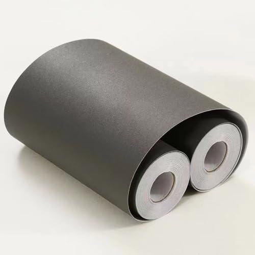 VisitRyl Dark Grey self Adhesive Wallpaper Border Wall Tiles Decorative, Peel and Stick Wall Border Bathroom Stickers Dark Gray Frosted 30cm X 1000cm