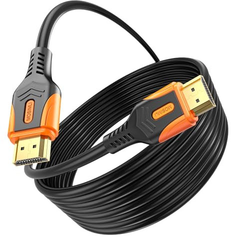 MOSIMLI Câble HDMI 2.0 4K de 3 m, haute vitesse 18 Gbit/s, compatible 4K @ 60 Hz et 2K @ 240 Hz, HDR10, 3D, ARC, Dolby, DTS, HDCP 2.2 pour PS5, Xbox, Nintendo Switch, TV, PC, moniteur, carte graphique