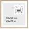 Pix FRAMES Bilderrahmen 50x50cm - Holzrahmen für Foto - Rahmen mit Scheiben aus acrylglas - Rahmen zum Aufhängen - Modern Photo Frame - Eiche