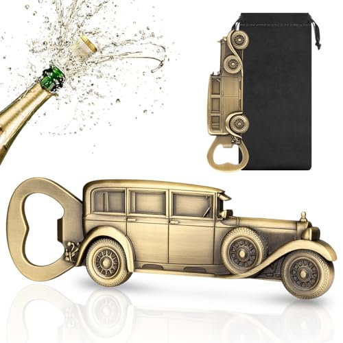 LKKCHER Vintage Oldtimer Flaschenöffner, Oldtimer Geschenke, Oldtimer Bier Geschenke für Männer, Vatertagsgeschenk Geburtstagsgeschenk Weihnachtsgeschenke für Männer Vater Opa Papa Oldtimerliebhaber