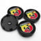 WQIUTT 4 Pezzi Auto Coprimozzi per Fiat Abarth 500 500x 595 1100 Stilo Ducato Palio 60mm,Copri Ruota Coppetta Coprimozzo Impermeabile Antipolvere Parti Accessori Ruote Pneumatici