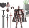 Action Figure Model, Multi-Joint Medieval Knight Full Body Model, Figura flessibile mobile con testa rotante a 360 gradi, design dettagliato, decorazione perfetta per tavolo da pranzo