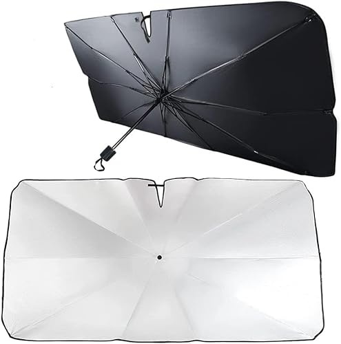 LYangr Parasol Coche para Toyota Corolla (2001-2006) Parasol Parabrisas Delantero para CocheParaguas Resiste a los Rayos UV Parasol Plegable con Eje Giratorio 360º con Bolsa