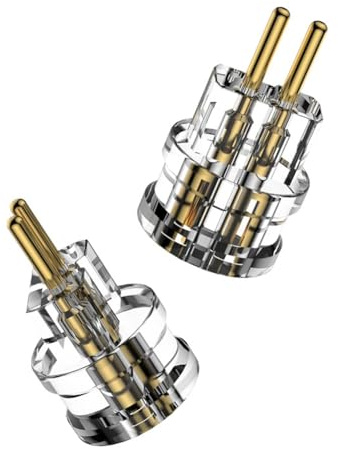 Cpolebev Neues Paar Kopfhöreranschlussadapter MMCX 2Pin 0,78 Flach auf 2Pin 0,78 Rillenschutz MMCX für N5005 IE300 IE600 IE900