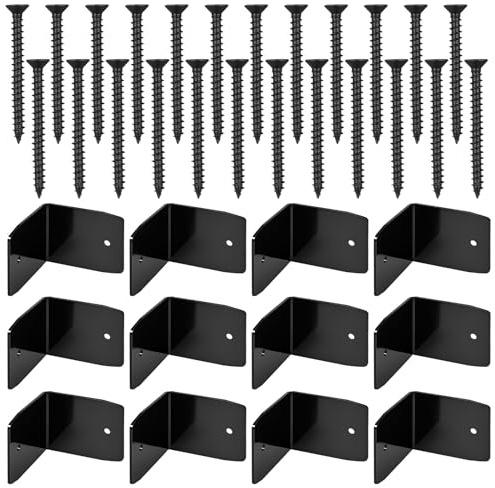 Galvanised Steel Rafter Brackets - 12 Piece Roof Corner Brace Set, Heavy Duty Wood Joining Fixings | Pergola Shed Gazebo Railing Beam, Structural Support Beam Suspension Connector
