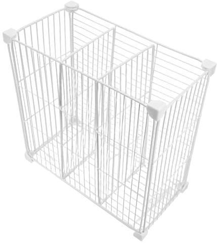 SHINEOFI Freezer Basket Organizer with 3 Compartments, Metal Mesh Dividers for Chest Freezer Storage, Fridge Space Saver and Refrigerator Organiser for Kitchen Use Space Saver Kitchen Use