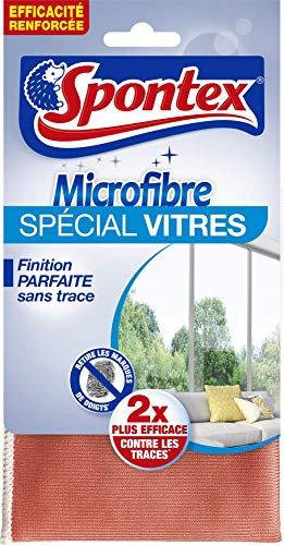Spontex Lavette Bayeta de microfibra para cristales, lote de 2