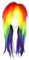 COSPLAZA Bunte Perücke Mischfarbe Anime Cosplay Wigs Little Pony Rainbow Dash Haar Kostümperücken