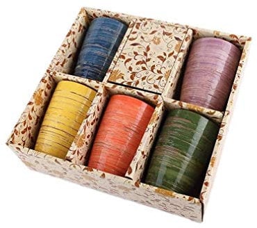 lachineuse - Coffret 5 Verres en Céramique Japonais - Coloris Bleu, Jaune, Orange, Vert & Mauve - Vaisselle Japonaise Design Zen & Coloré - Tasse Mug pour Thé, Café, Boissons - Cadeau Asie Chine Japon