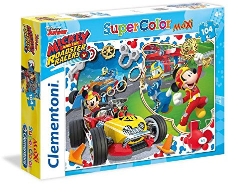 Clementoni 23709 Mickey and the Roadster Racers – Maxi Puzzle (104 Pieces)