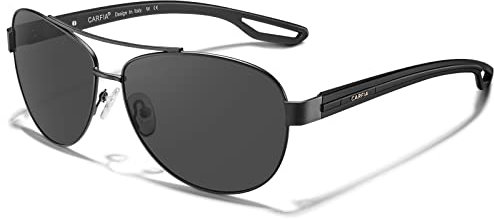 CARFIA Retro polarisierte Damen Herren Sonnenbrille UV400 Schutz Outdoor Fahren Sport