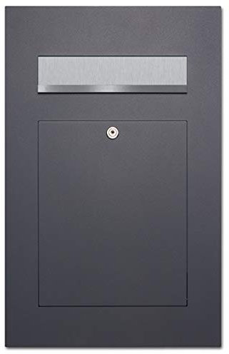 Edelstahl Design Unterputzbriefkasten DESIGNER Style - RAL 7016 anthrazit - Edelstahl Einwurfklappe