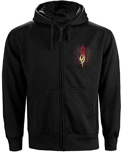 Slipknot Unisex Zipped Hoodie: Burn Me Away (Back Print) - X-Large - Black