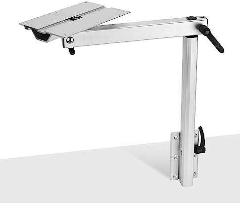 UASIO Aluminium-Tischbein, verstellbares Wohnmobil-Zubehör, drehbarer Laptop-Tisch, 22.6 cm x 6.9 cm x 62.99 cm, Silber