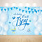 Baby Shower Decoration, It's a Boy with Banner and Balloon Backdrop,110 * 185cm Blue Large Photography Background for Boy's Baby Shower,1st birthday Party Supplies (Blue)