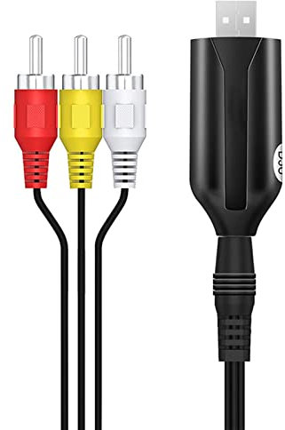 Cavo da USB a 3RCA | USB maschio a 3 maschio Jack Splitter Audio Video AV - Cavo adattatore composito audio video AV per la televisione abilitata USB Adawd