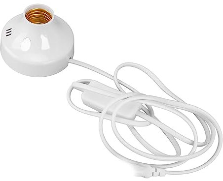 Hyuduo Lampenfassung mit Fernbedienung, Intelligente Kabellose Glühbirnenfassung E27 E26, Lampenfassung mit EIN/Aus-Schalter für Zuhause (1 Fernbedienung + 1 Fassung) (EU-Stecker)