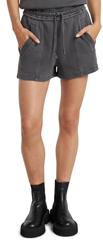 G-Star RAW Women's Shorts Overdyed raw Edge sw Shorts wmn, Schwarz (dk Black gd D24571-D575-B564), S