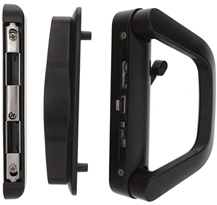 jojofuny Serrure De Poignée Darmoire Serrure De Porte Coulissante Avec Clé Pour Cuisine Patio Noir Facile À Installer